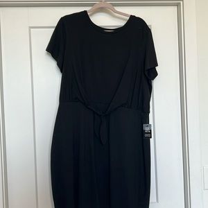 Express Tie Front Shirt Dress Size XL black NWT